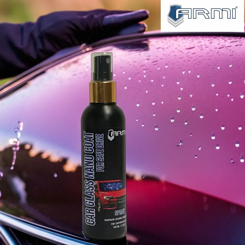 ARMI® Car Glass Nanocoating – Hydrophobic Nano Shield for Windshield (100 ml) spray For safe drive • Graphene-Enhanced • Eco-Friendly • Non-Flammable : - Image 8