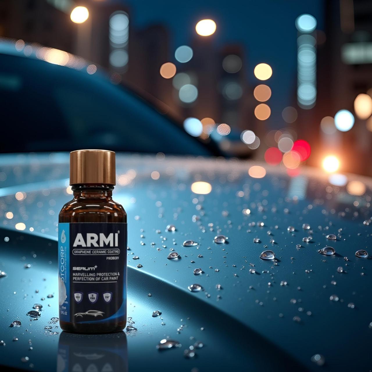 ARMI® Graphene Ceramic Nano Coating – 30 ml (DIY Kit) 10H Hardness | Extreme Gloss | Hydrophobic Finish | UV + Scratch Guard | Easy DIY - Image 5