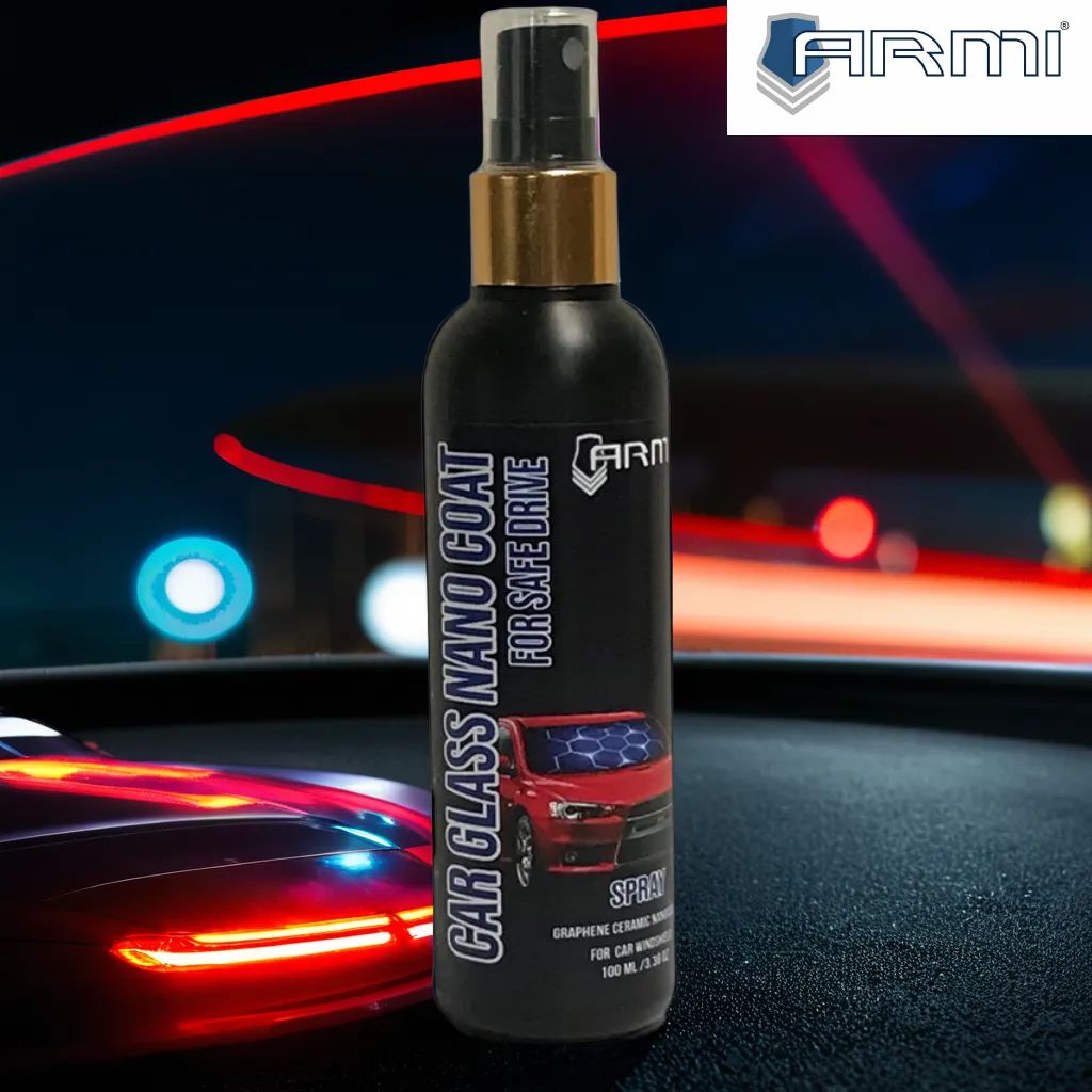 ARMI® Car Glass Nanocoating – Hydrophobic Nano Shield for Windshield (100 ml) spray For safe drive • Graphene-Enhanced • Eco-Friendly • Non-Flammable : - Image 7
