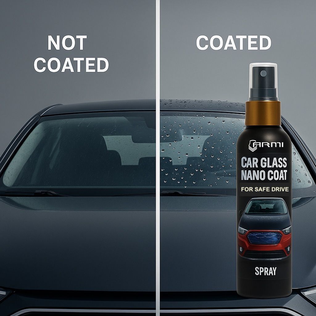 ARMI® Car Glass Nanocoating – Hydrophobic Nano Shield for Windshield (100 ml) spray For safe drive • Graphene-Enhanced • Eco-Friendly • Non-Flammable : - Image 5