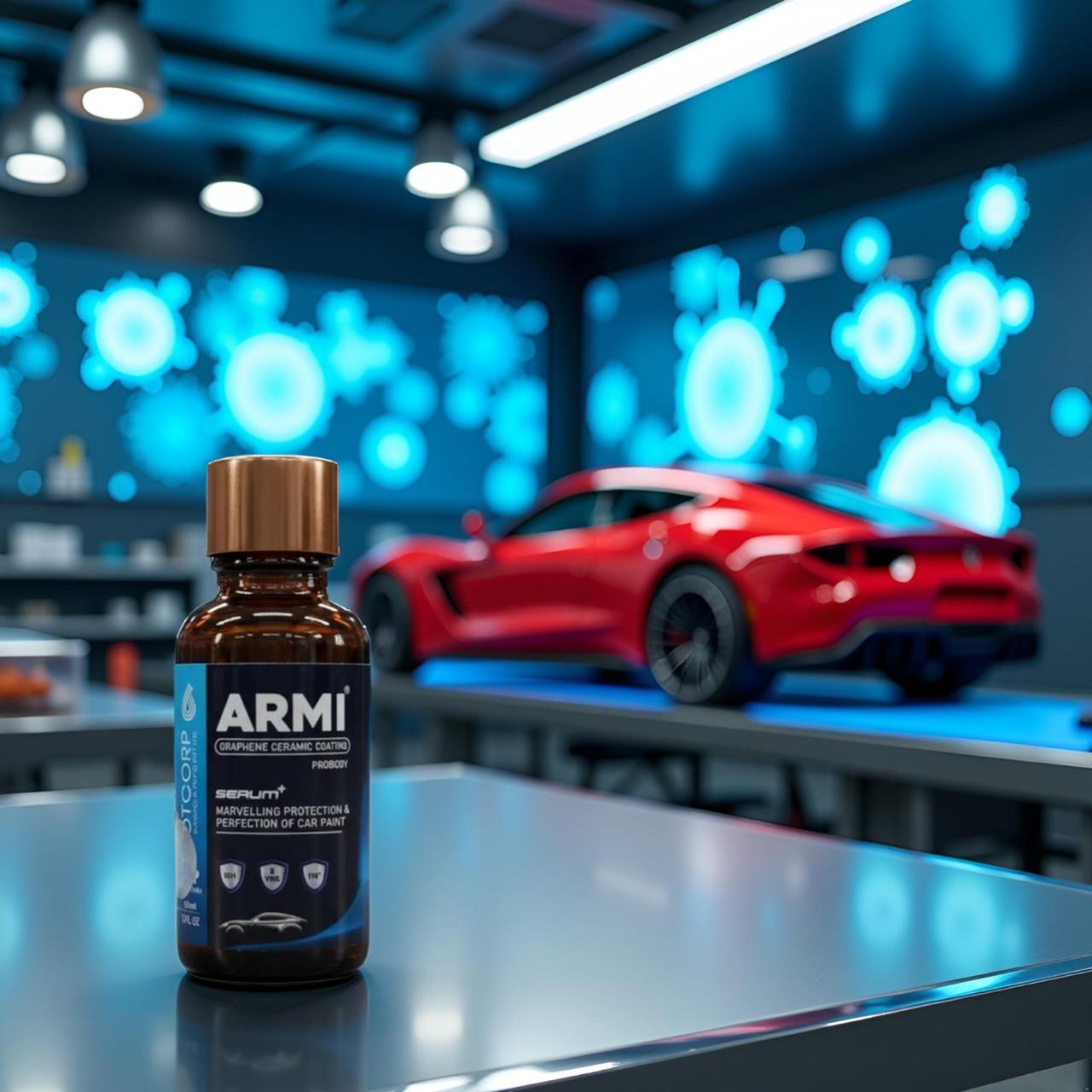 ARMI® Graphene Ceramic Nano Coating – 30 ml (DIY Kit) 10H Hardness | Extreme Gloss | Hydrophobic Finish | UV + Scratch Guard | Easy DIY