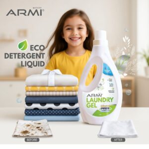 ARMI® Eco Laundry Gel – Water saver | Low Foaming | Eco-Friendly Detergent| 1L