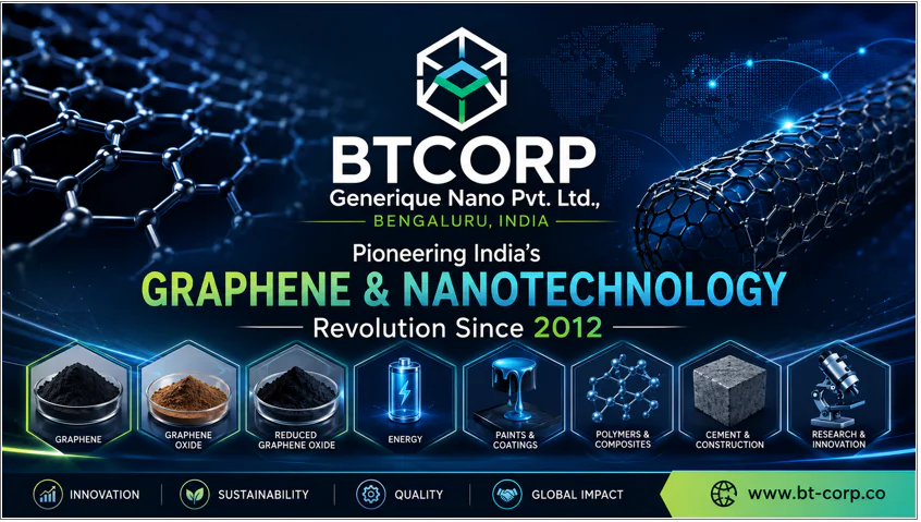 BTCORP advanced graphene and nanotechnology materials showcase for industrial applications