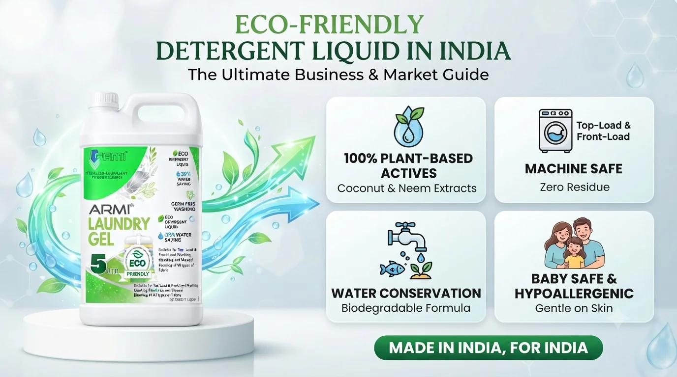 Eco-Friendly Detergent Liquid in India Market Guide Infographic