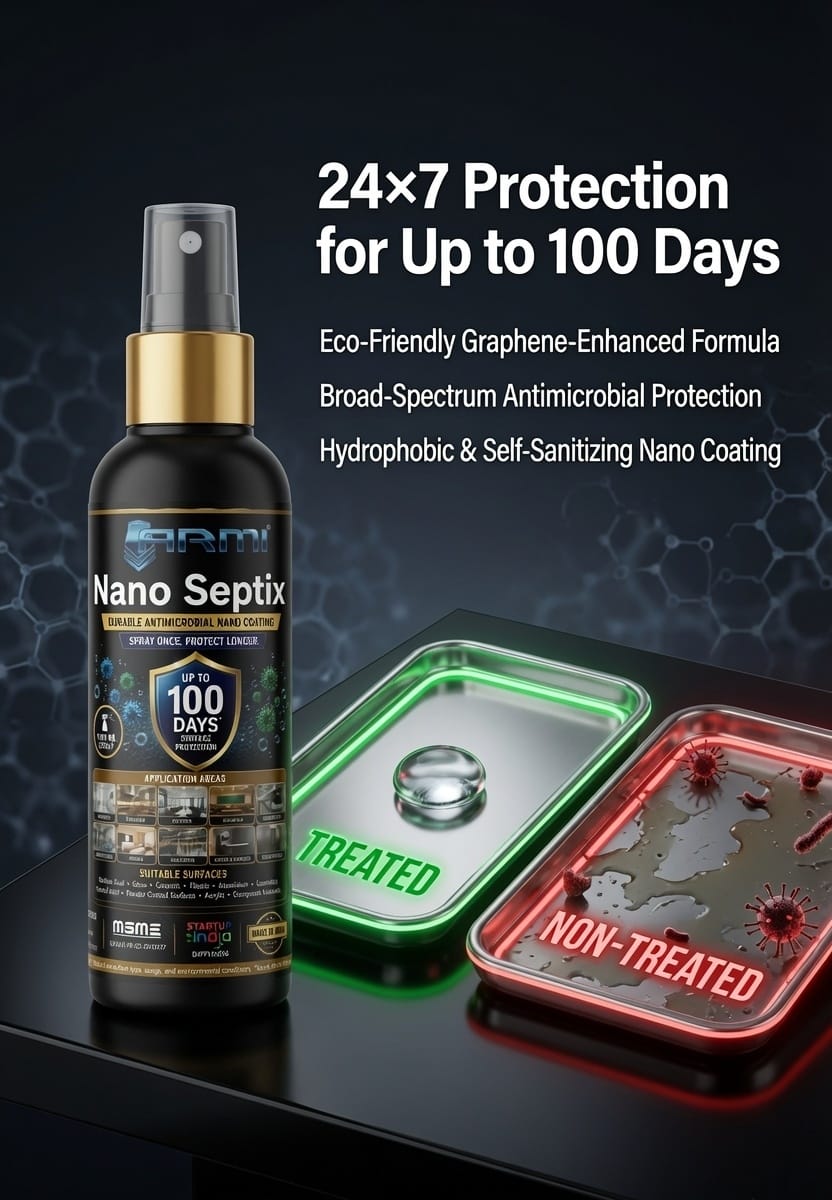 ARMI®️ Nano Septix – Graphene-Enhanced Durable Antimicrobial Nano Coating Spray (100ml) - Image 8