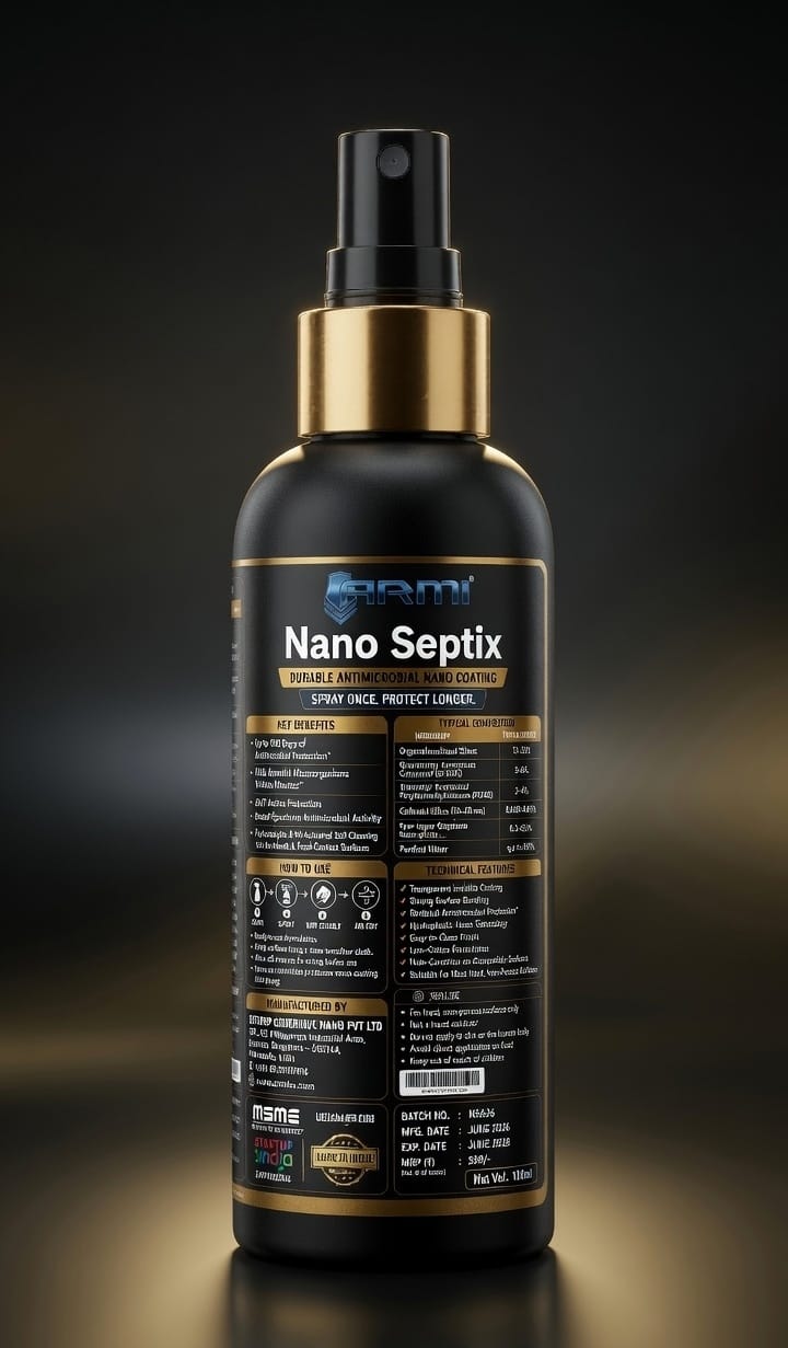 ARMI®️ Nano Septix – Graphene-Enhanced Durable Antimicrobial Nano Coating Spray (100ml) - Image 5