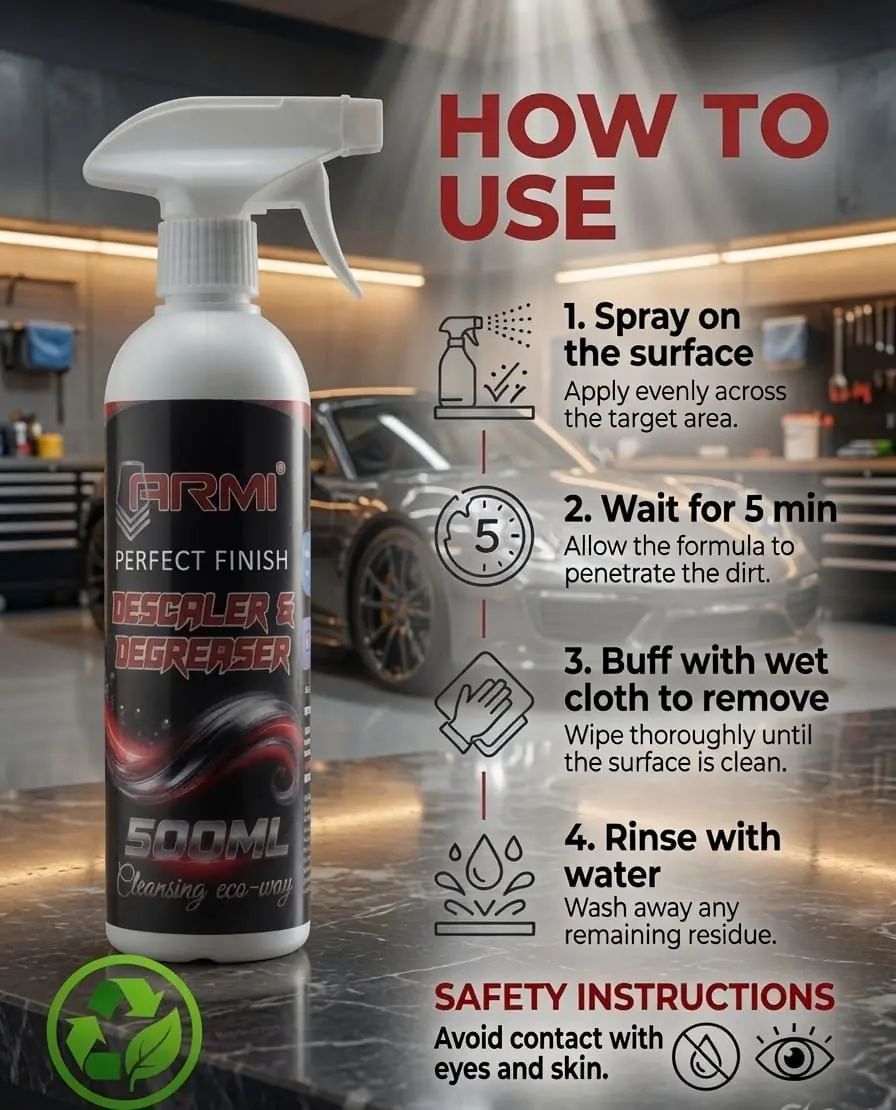 ARMI® Descaler & Degreaser Spray PERFECT FINISH – 500ml - Image 2