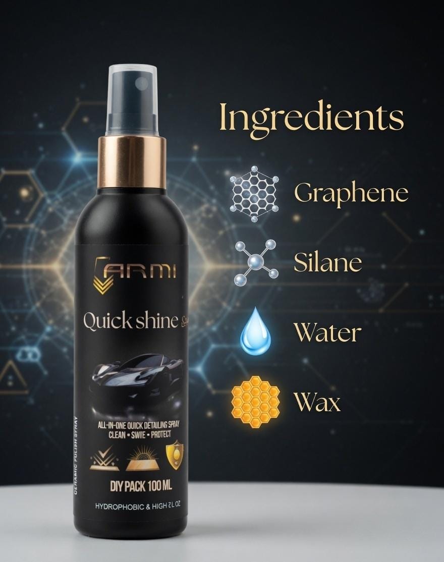 ARMI® QUICK SHINER – Premium Ceramic Nanocoating Spray (100 ml) - Image 3