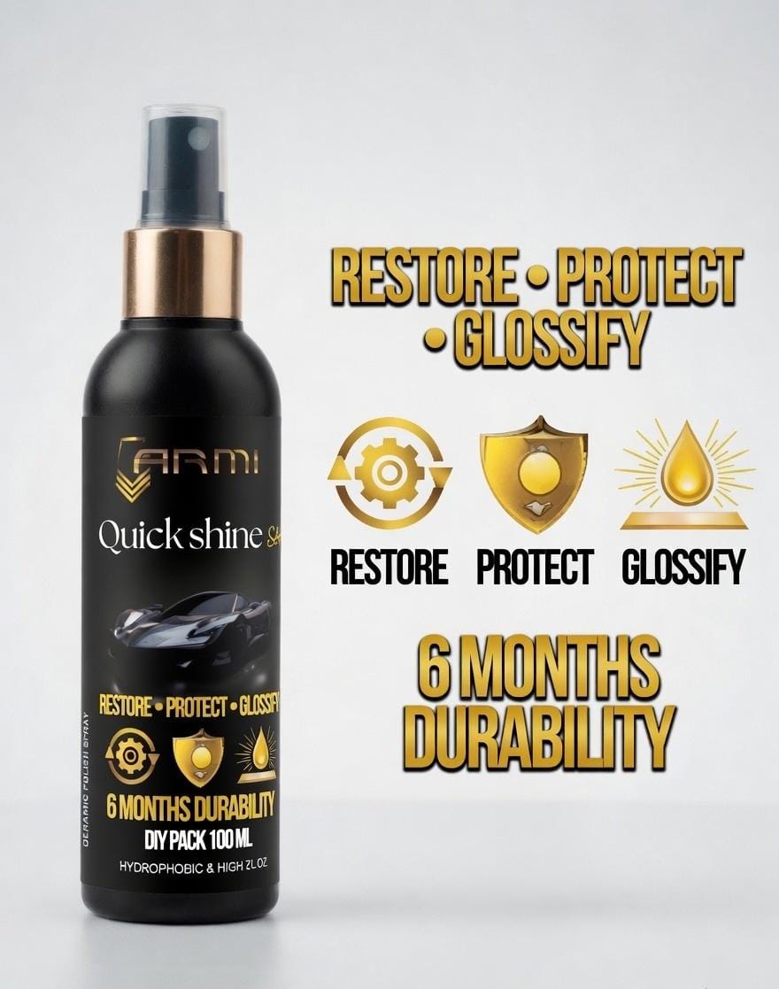 ARMI® QUICK SHINER – Premium Ceramic Nanocoating Spray (100 ml) - Image 4