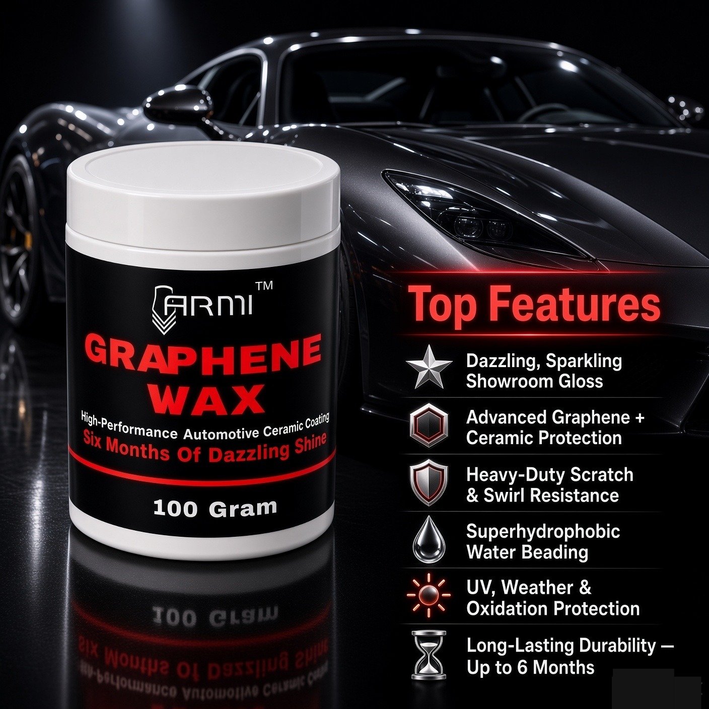 ARMI Ceramic Graphene Paste Wax Top Features