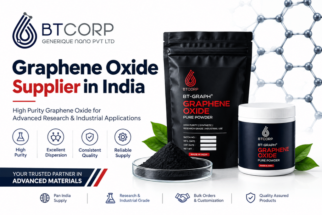 Graphene Oxide Supplier in India – BTCORP Pure Graphene Oxide Powder